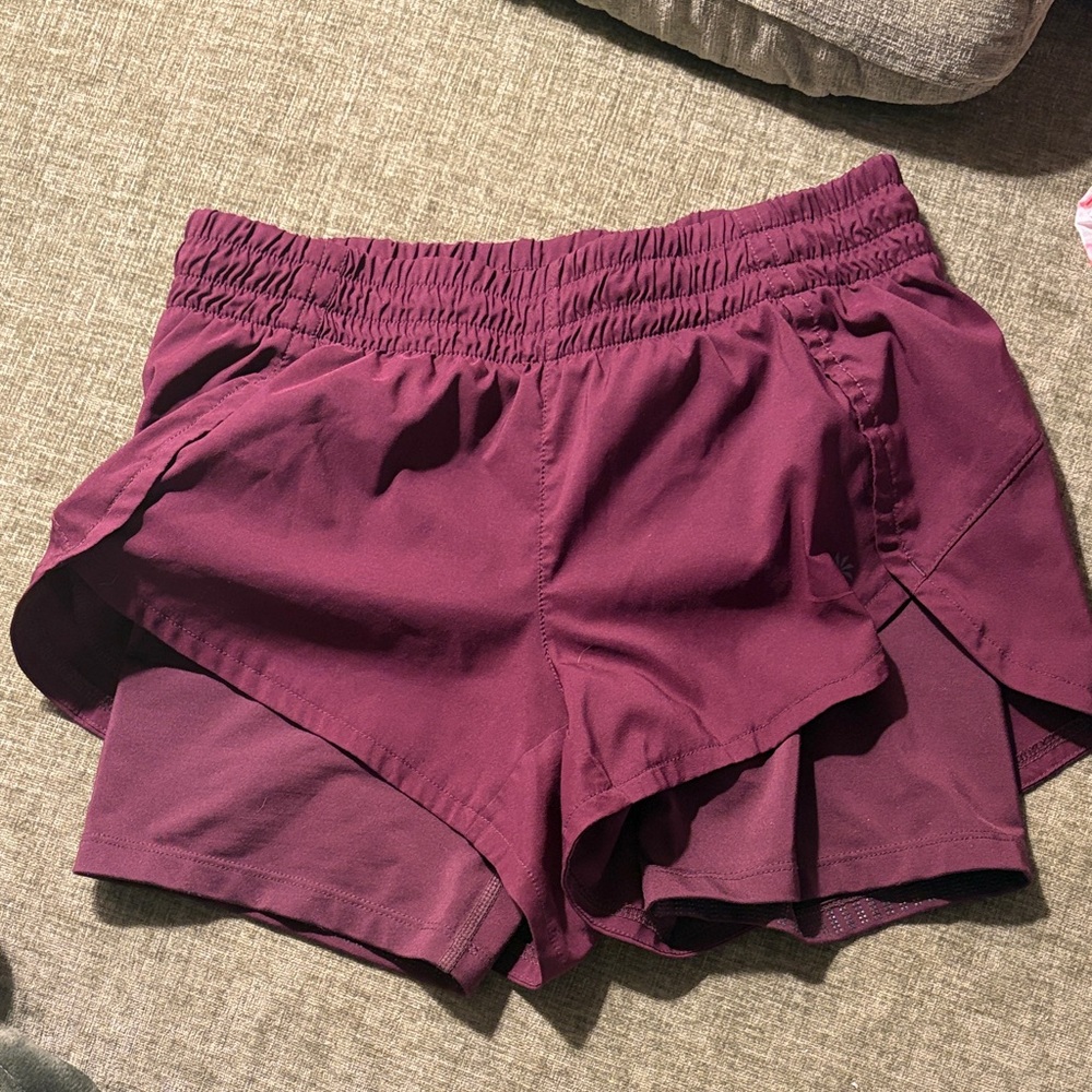 Athleta Plum Purple Layered Athletic Shorts